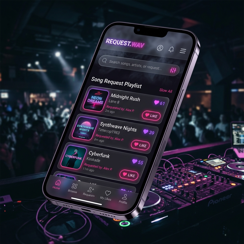 App Pídele al DJ en móvil